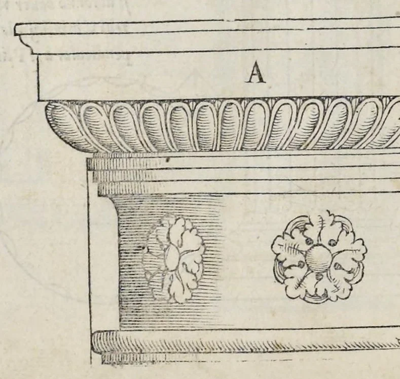 An illustration from Regole generali di architetvra sopra le cinqve maniere de gliedifici : cioe, thoscano, dorico, ionico, corinthio, et composito, con gliessempi dell'antiqvita, che per la magior parte concordano con la dottrina di Vitrvvio, 1537, leaf 41