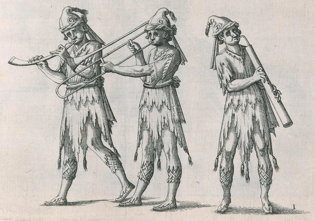 An illustration from Repraesentatio der fürstlichen Auffzug vnd Ritterspil : sobei des ... Fürsten ... Johann Friderichen, Hertzogen zu Wurttenberg vnd Teckh ... vnd der ... Fürstin ... Barbara Sophien geborne Marggrauin zu Brandẽburgi ... hochzeitlich. Ehrnfest den 6 Nouemb. A.̊1609 in der fürstl. Hauptstat Stutgarten mit grosser Solennitet gehaiten worden ..., 1611, leaf 208