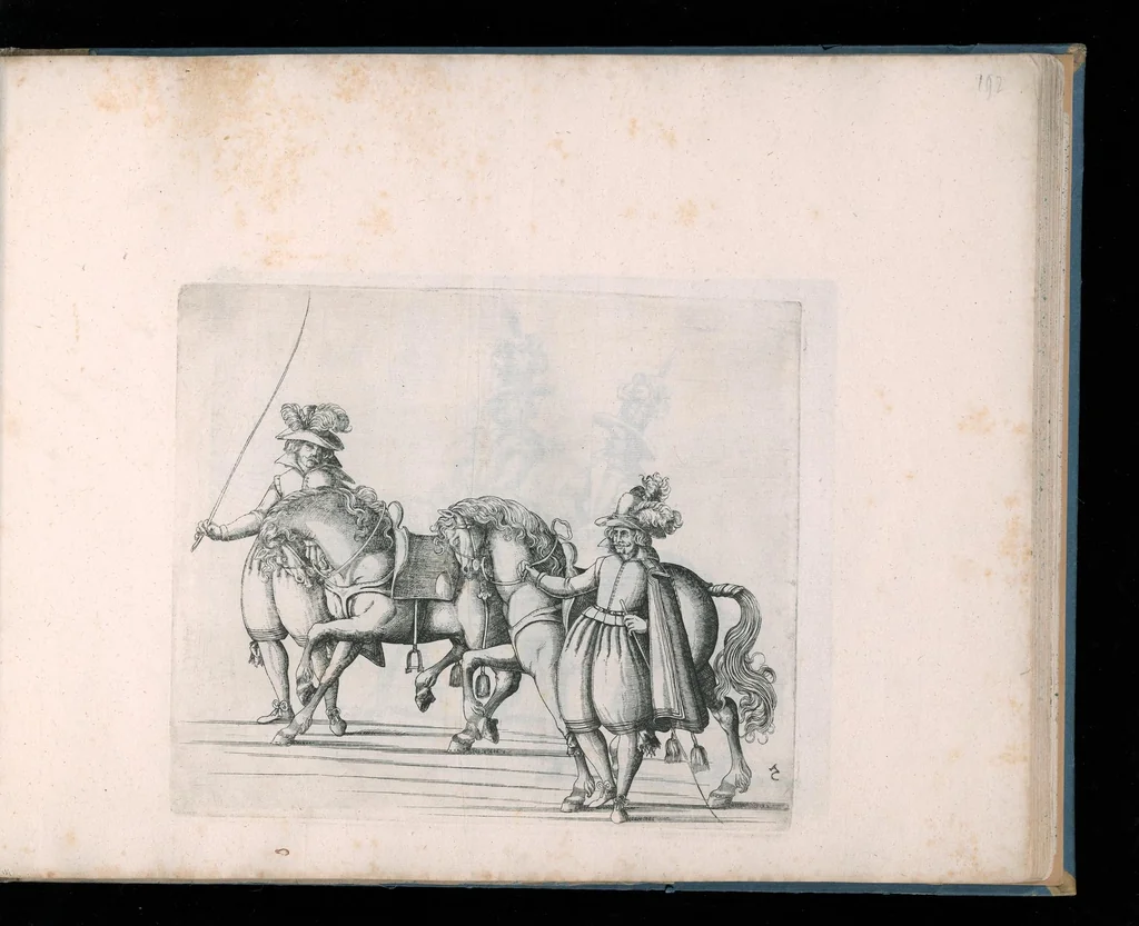 An illustration from Repraesentatio der fürstlichen Auffzug vnd Ritterspil : sobei des ... Fürsten ... Johann Friderichen, Hertzogen zu Wurttenberg vnd Teckh ... vnd der ... Fürstin ... Barbara Sophien geborne Marggrauin zu Brandẽburgi ... hochzeitlich. Ehrnfest den 6 Nouemb. A.̊1609 in der fürstl. Hauptstat Stutgarten mit grosser Solennitet gehaiten worden ..., 1611, leaf 376