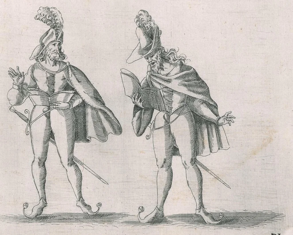 An illustration from Repraesentatio der fürstlichen Auffzug vnd Ritterspil : sobei des ... Fürsten ... Johann Friderichen, Hertzogen zu Wurttenberg vnd Teckh ... vnd der ... Fürstin ... Barbara Sophien geborne Marggrauin zu Brandẽburgi ... hochzeitlich. Ehrnfest den 6 Nouemb. A.̊1609 in der fürstl. Hauptstat Stutgarten mit grosser Solennitet gehaiten worden ..., 1611, leaf 46