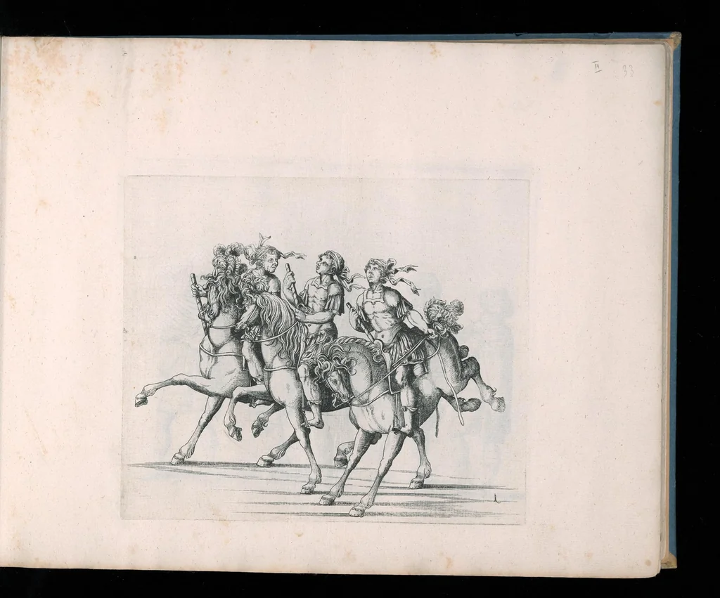 An illustration from Repraesentatio der fürstlichen Auffzug vnd Ritterspil : sobei des ... Fürsten ... Johann Friderichen, Hertzogen zu Wurttenberg vnd Teckh ... vnd der ... Fürstin ... Barbara Sophien geborne Marggrauin zu Brandẽburgi ... hochzeitlich. Ehrnfest den 6 Nouemb. A.̊1609 in der fürstl. Hauptstat Stutgarten mit grosser Solennitet gehaiten worden ..., 1611, leaf 64