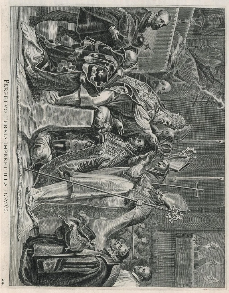 An illustration from Serenissimi principis Ferdinandi Hispaniarum infantis S.R.E. cardinalis triumphalis introitus in Flandriae metropolim Gandauum, 1636, leaf 104