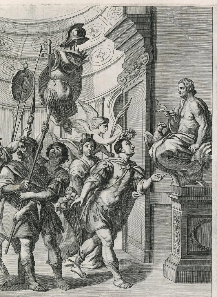 An illustration from Serenissimi principis Ferdinandi Hispaniarum infantis S.R.E. cardinalis triumphalis introitus in Flandriae metropolim Gandauum, 1636, leaf 120