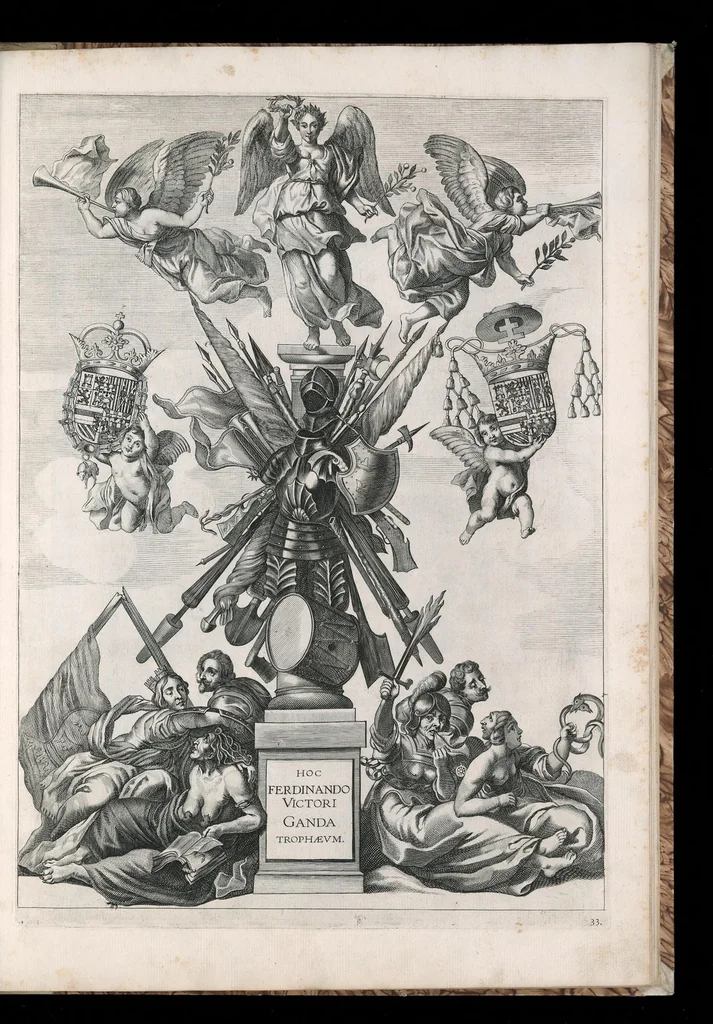 An illustration from Serenissimi principis Ferdinandi Hispaniarum infantis S.R.E. cardinalis triumphalis introitus in Flandriae metropolim Gandauum, 1636, leaf 128
