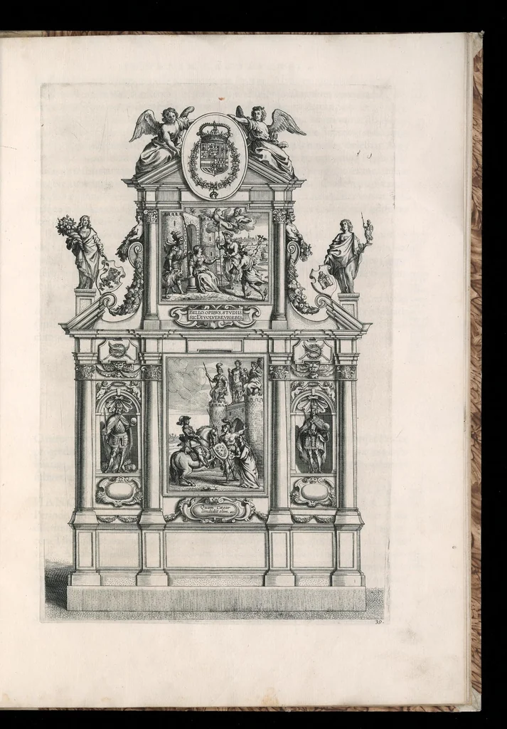 An illustration from Serenissimi principis Ferdinandi Hispaniarum infantis S.R.E. cardinalis triumphalis introitus in Flandriae metropolim Gandauum, 1636, leaf 144