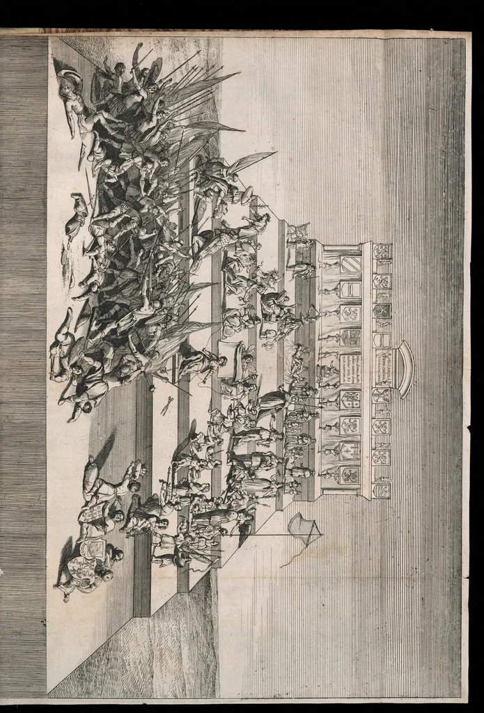 An illustration from Serenissimi principis Ferdinandi Hispaniarum infantis S.R.E. cardinalis triumphalis introitus in Flandriae metropolim Gandauum, 1636, leaf 156