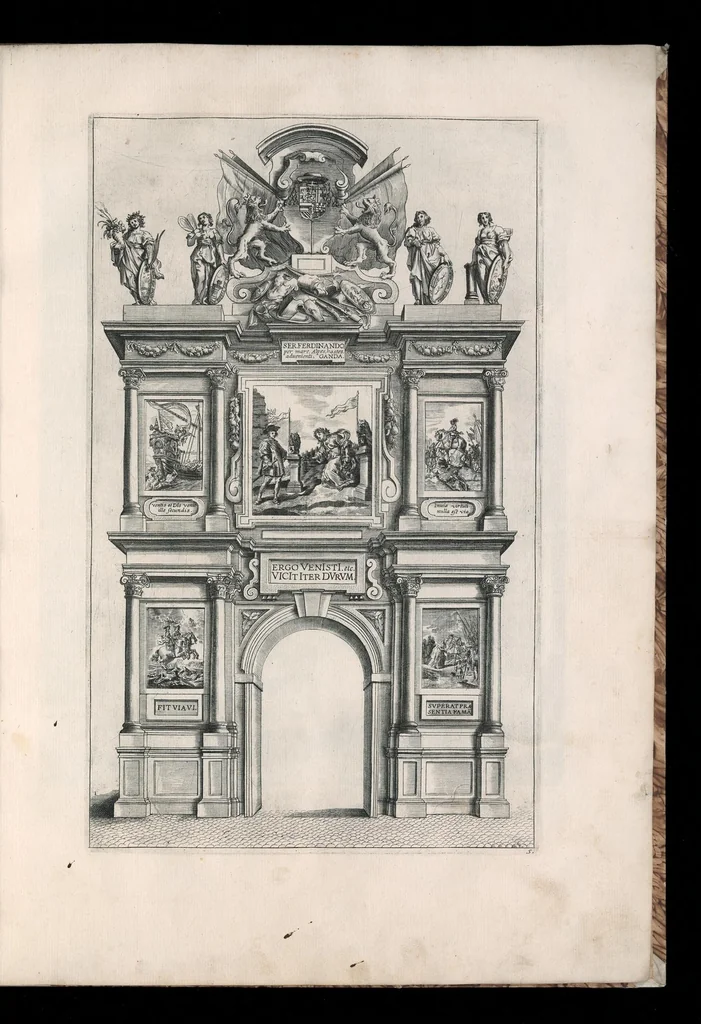 An illustration from Serenissimi principis Ferdinandi Hispaniarum infantis S.R.E. cardinalis triumphalis introitus in Flandriae metropolim Gandauum, 1636, leaf 28