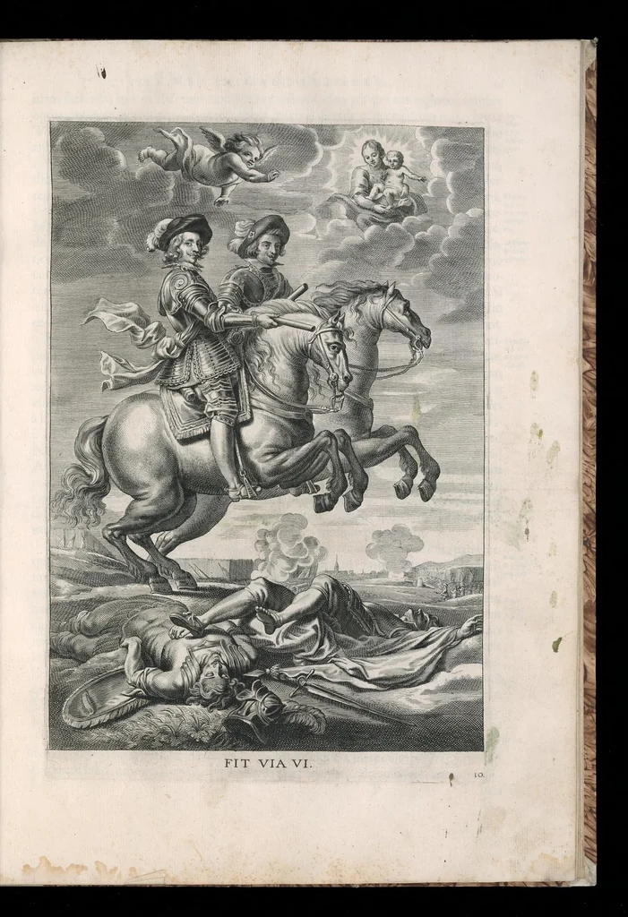 An illustration from Serenissimi principis Ferdinandi Hispaniarum infantis S.R.E. cardinalis triumphalis introitus in Flandriae metropolim Gandauum, 1636, leaf 58