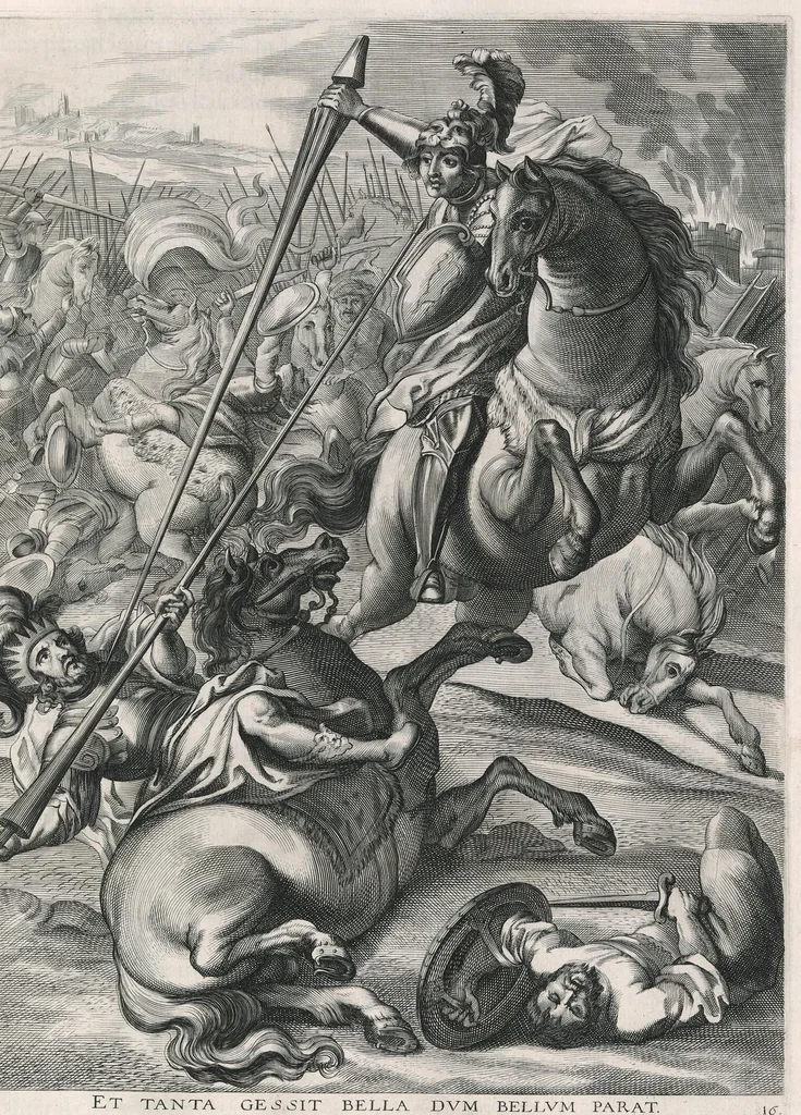 An illustration from Serenissimi principis Ferdinandi Hispaniarum infantis S.R.E. cardinalis triumphalis introitus in Flandriae metropolim Gandauum, 1636, leaf 78