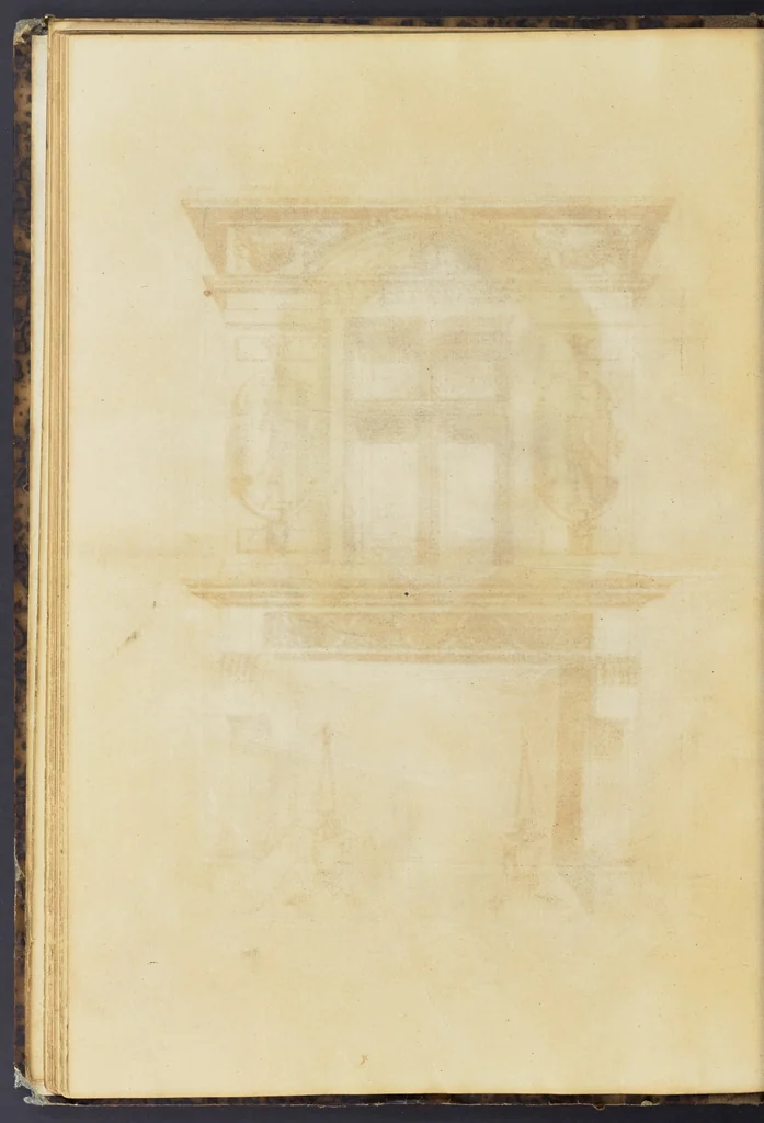 An illustration from Second livre d'architectvre, contenant plusieurs & diuerses ordonances de cheminees, lucarnes, portes, fonteines, puis & pauillons, pour enrichir tant le dedans que le dehors de tous edifices. Auec les desseins de dix sepultures toutes differentes, 1561, leaf 49