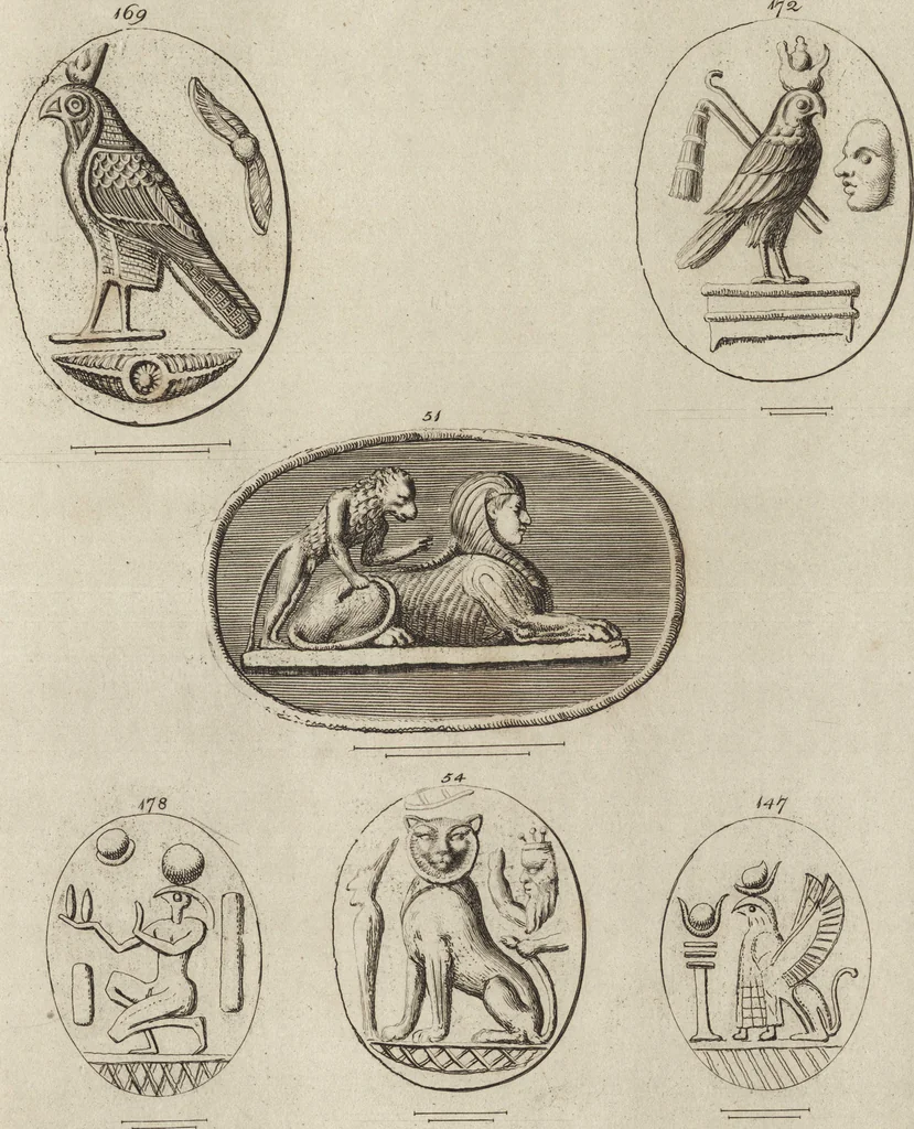 An illustration from A descriptive catalogue of a general collection of ancient and modern engraved gems, cameos as well as intaglios, taken from the most celebrated cabinets in Europe and cast in coloured pastes, white enamel, and sulphur, by James Tassie, modeller, 1791, leaf 396