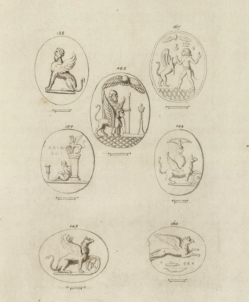 An illustration from A descriptive catalogue of a general collection of ancient and modern engraved gems, cameos as well as intaglios, taken from the most celebrated cabinets in Europe and cast in coloured pastes, white enamel, and sulphur, by James Tassie, modeller, 1791, leaf 400