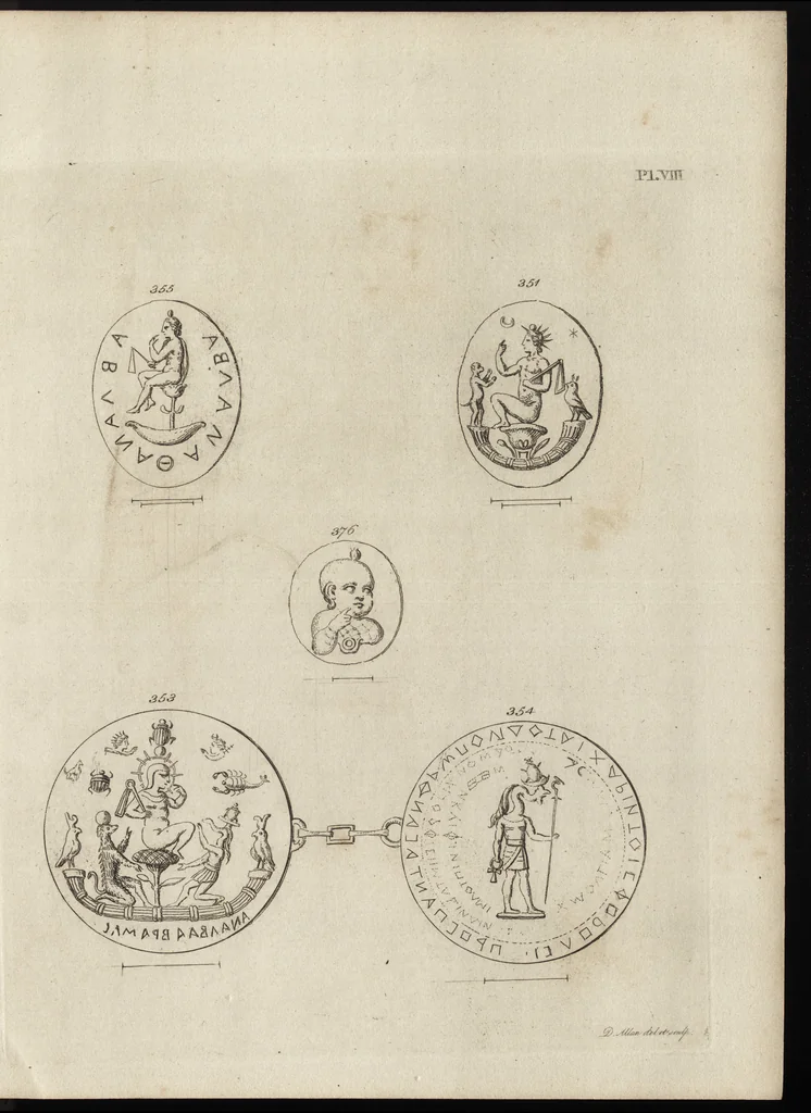 An illustration from A descriptive catalogue of a general collection of ancient and modern engraved gems, cameos as well as intaglios, taken from the most celebrated cabinets in Europe and cast in coloured pastes, white enamel, and sulphur, by James Tassie, modeller, 1791, leaf 406