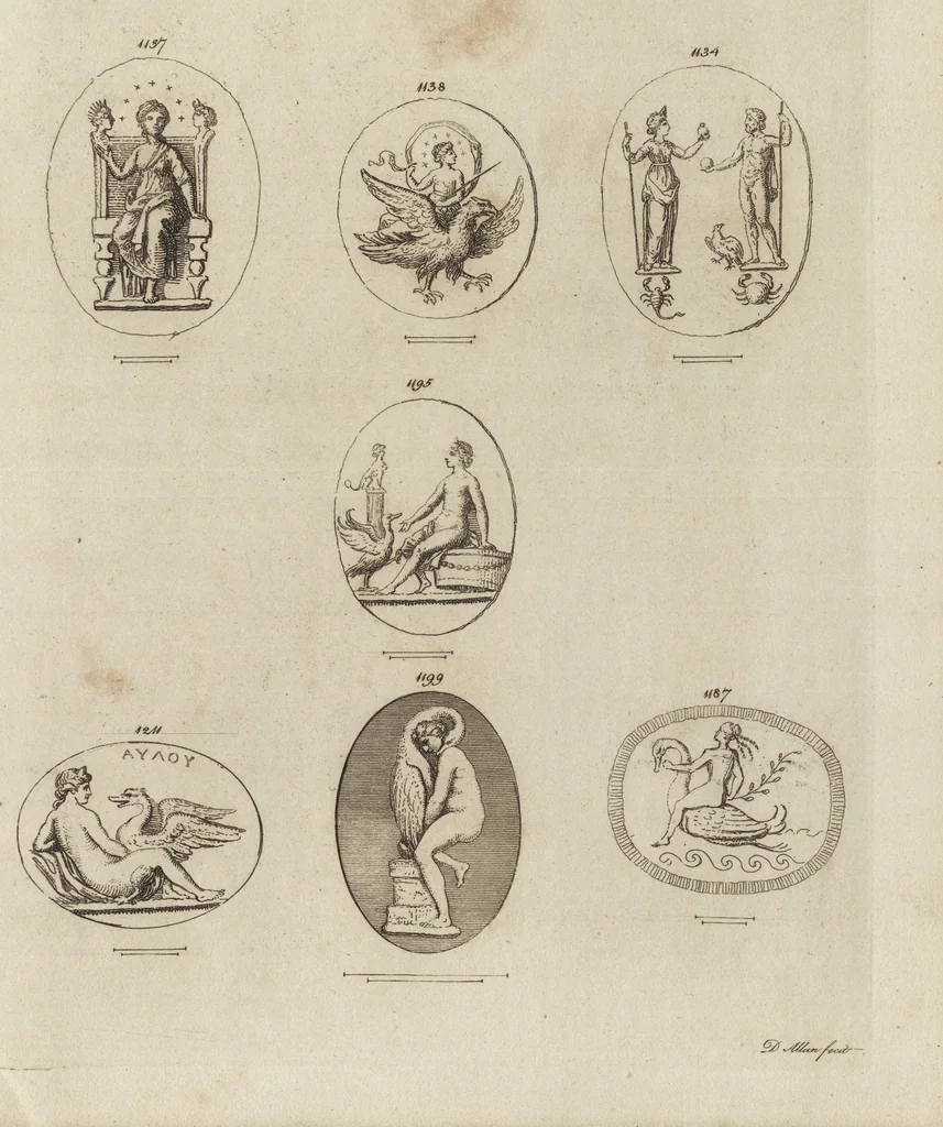 An illustration from A descriptive catalogue of a general collection of ancient and modern engraved gems, cameos as well as intaglios, taken from the most celebrated cabinets in Europe and cast in coloured pastes, white enamel, and sulphur, by James Tassie, modeller, 1791, leaf 434