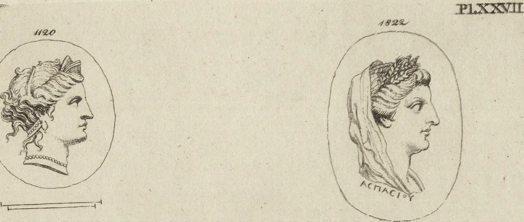 An illustration from A descriptive catalogue of a general collection of ancient and modern engraved gems, cameos as well as intaglios, taken from the most celebrated cabinets in Europe and cast in coloured pastes, white enamel, and sulphur, by James Tassie, modeller, 1791, leaf 446