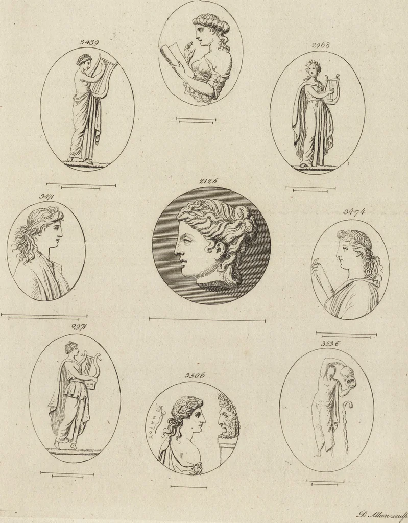 An illustration from A descriptive catalogue of a general collection of ancient and modern engraved gems, cameos as well as intaglios, taken from the most celebrated cabinets in Europe and cast in coloured pastes, white enamel, and sulphur, by James Tassie, modeller, 1791, leaf 456