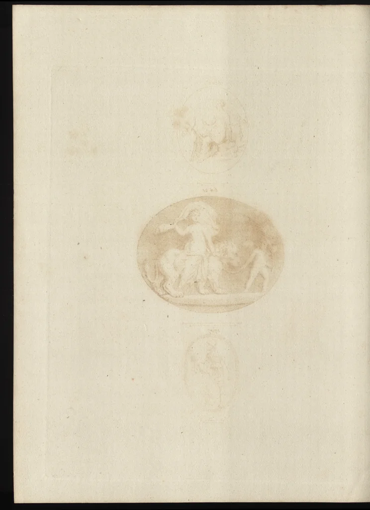 An illustration from A descriptive catalogue of a general collection of ancient and modern engraved gems, cameos as well as intaglios, taken from the most celebrated cabinets in Europe and cast in coloured pastes, white enamel, and sulphur, by James Tassie, modeller, 1791, leaf 471