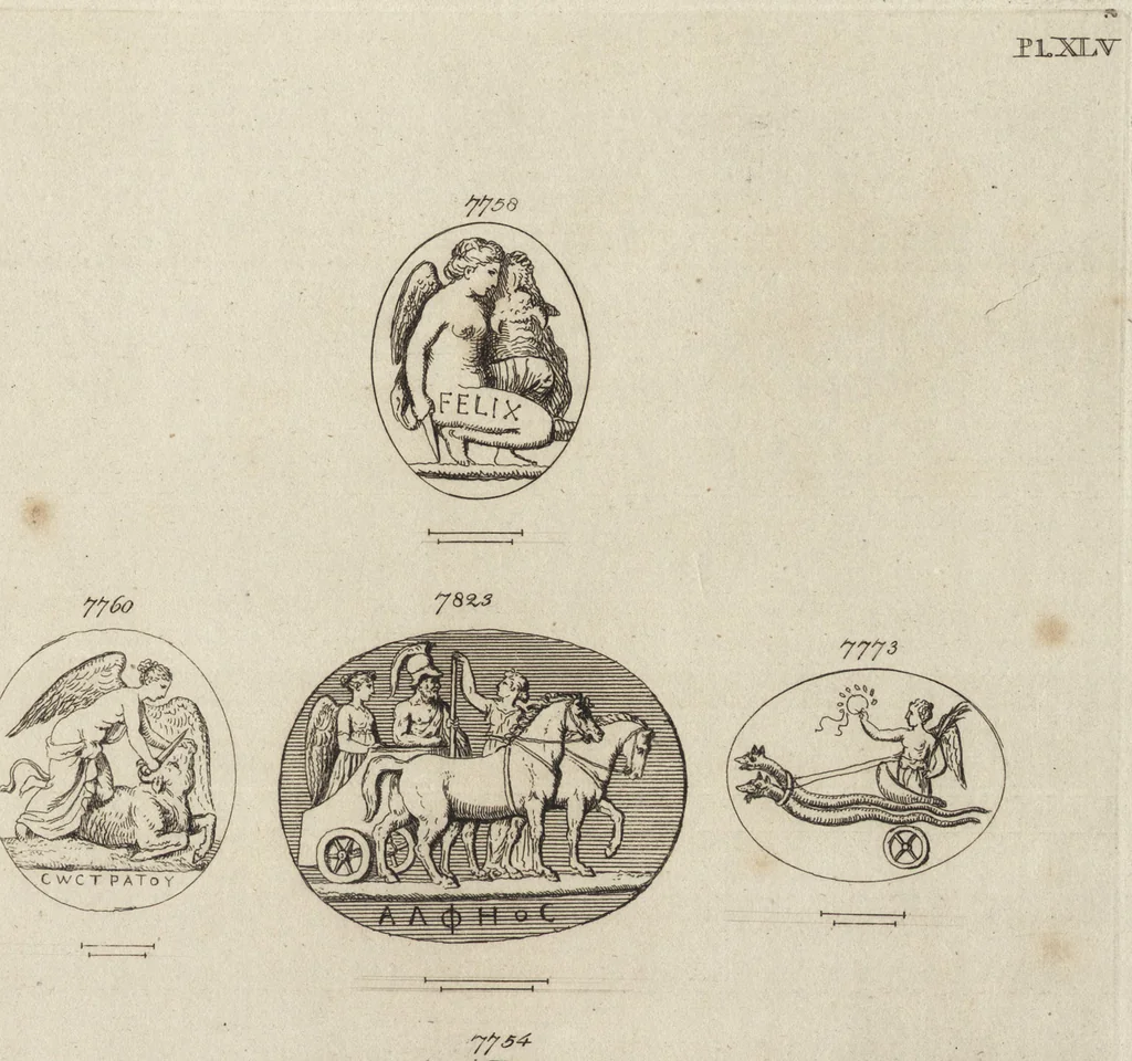 An illustration from A descriptive catalogue of a general collection of ancient and modern engraved gems, cameos as well as intaglios, taken from the most celebrated cabinets in Europe and cast in coloured pastes, white enamel, and sulphur, by James Tassie, modeller, 1791, leaf 480