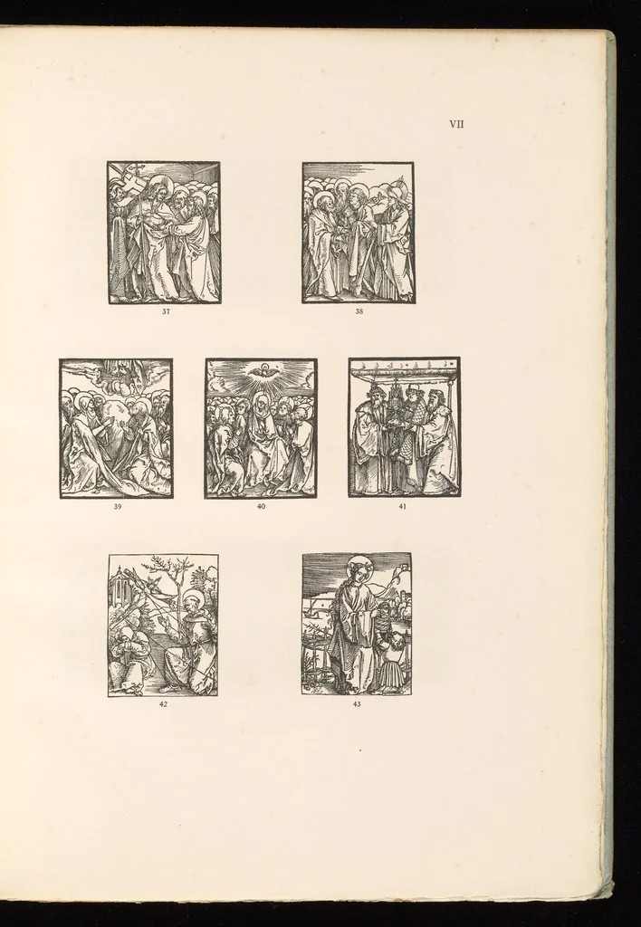 An illustration from Holzschnitte zu zwei Nürnberger Andachtsbüchern aus dem Anfange des XVI. Jahrhunderts. 106 Abbildungen in Zinkhochätzung, 1909, leaf 36