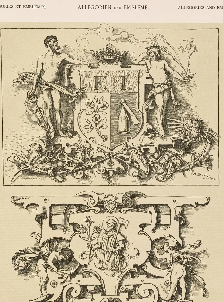 An illustration from Allegorien und Embleme, 1882, leaf 146