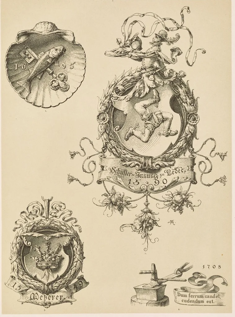 An illustration from Allegorien und Embleme, 1882, leaf 90