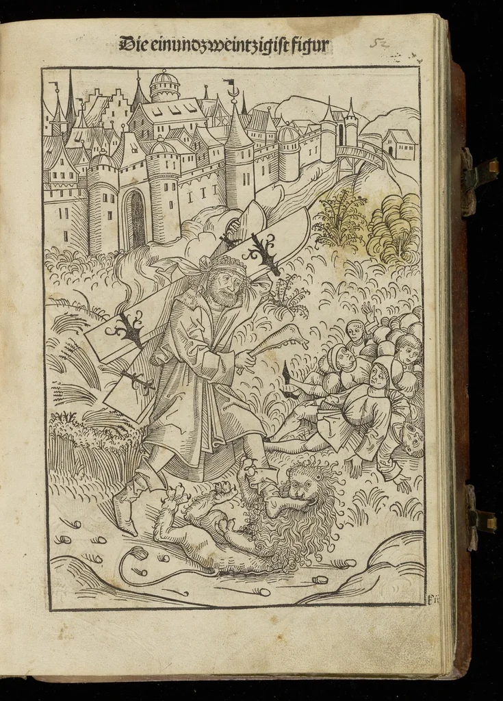 An illustration from Schatzbehalter, oder, Schrein der wahren Reichtümer des Heils unnd ewyger Seligkeit genant ..., leaf 114