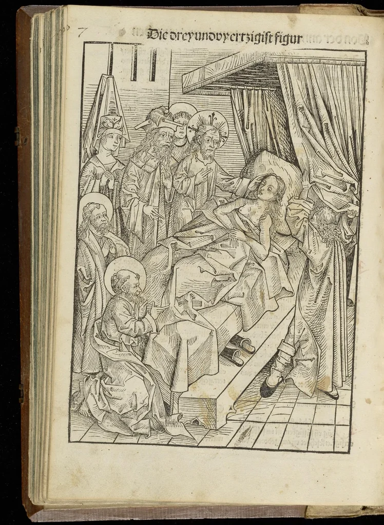An illustration from Schatzbehalter, oder, Schrein der wahren Reichtümer des Heils unnd ewyger Seligkeit genant ..., leaf 181