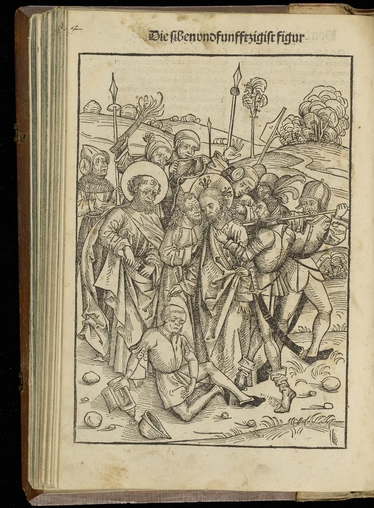 An illustration from Schatzbehalter, oder, Schrein der wahren Reichtümer des Heils unnd ewyger Seligkeit genant ..., leaf 215