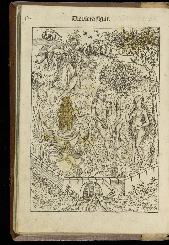 An illustration from Schatzbehalter, oder, Schrein der wahren Reichtümer des Heils unnd ewyger Seligkeit genant ..., leaf 77