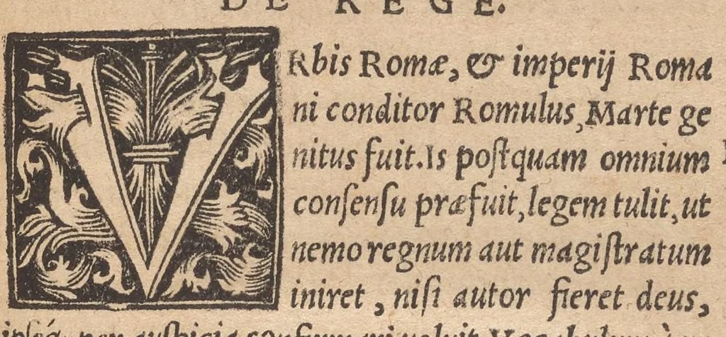 An illustration from L. Fenestellae De magistratibus sacerdotijsq[ue] Romanoru[m] libellus, iamprimum nitori restitutus. : Pomponij Laeti itidem de magistratibus & sacerdotijs, et praeterea de diuersis legibus Ro[manorum]. Item Valerij Probi gram[matici] de literis antiq[uis] opusculum, 1523, leaf 84
