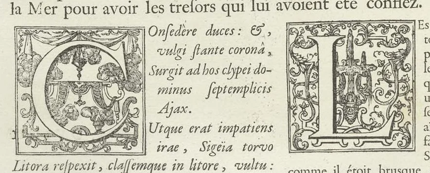 An illustration from Les Métamorphoses d'Ovide : en latin, traduites en françois, avec des remarques, et des explications historiques, 1732, leaf 171