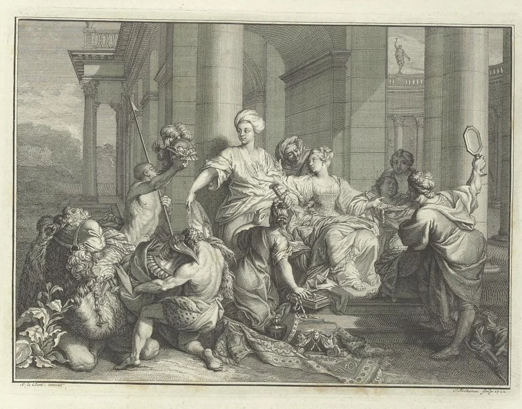 An illustration from Les Métamorphoses d'Ovide : en latin, traduites en françois, avec des remarques, et des explications historiques, 1732, leaf 176