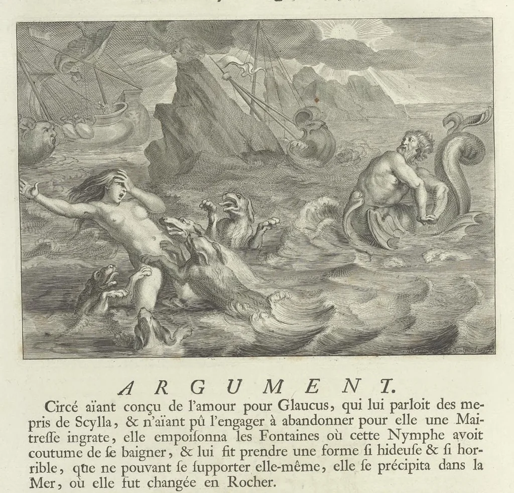 An illustration from Les Métamorphoses d'Ovide : en latin, traduites en françois, avec des remarques, et des explications historiques, 1732, leaf 209