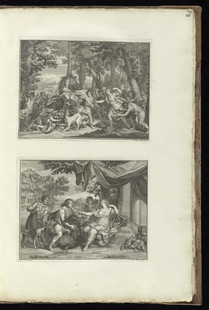 An illustration from Les Métamorphoses d'Ovide : en latin, traduites en françois, avec des remarques, et des explications historiques, 1732, leaf 22