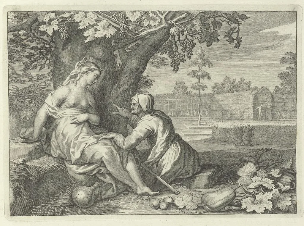An illustration from Les Métamorphoses d'Ovide : en latin, traduites en françois, avec des remarques, et des explications historiques, 1732, leaf 240