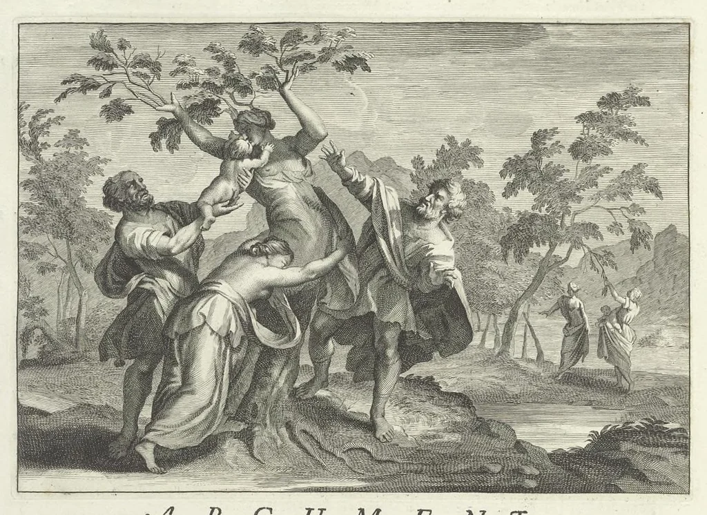 An illustration from Les Métamorphoses d'Ovide : en latin, traduites en françois, avec des remarques, et des explications historiques, 1732, leaf 65
