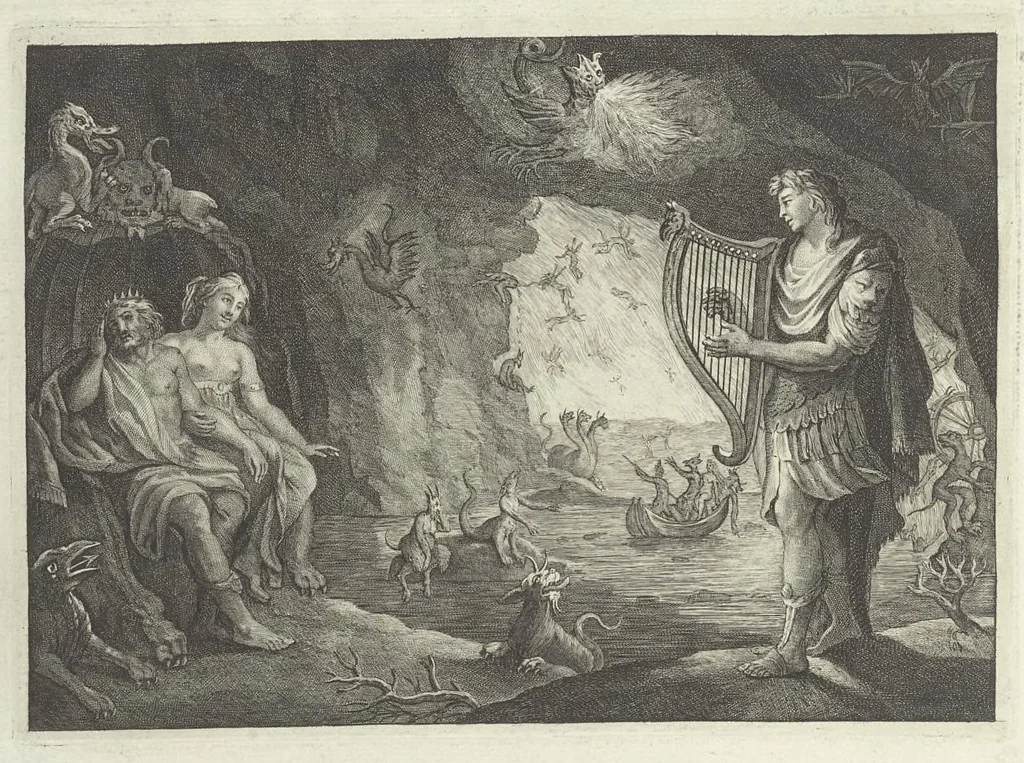 An illustration from Les Métamorphoses d'Ovide : en latin, traduites en françois, avec des remarques, et des explications historiques, 1732, leaf 83
