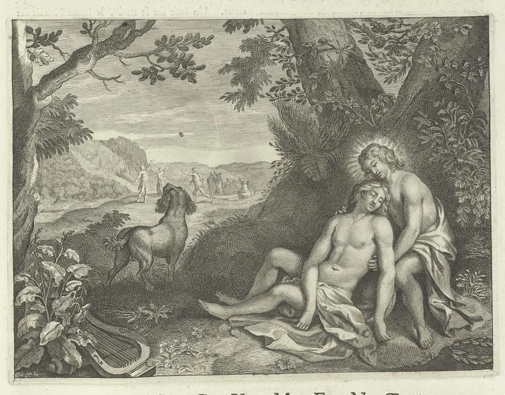 An illustration from Les Métamorphoses d'Ovide : en latin, traduites en françois, avec des remarques, et des explications historiques, 1732, leaf 92