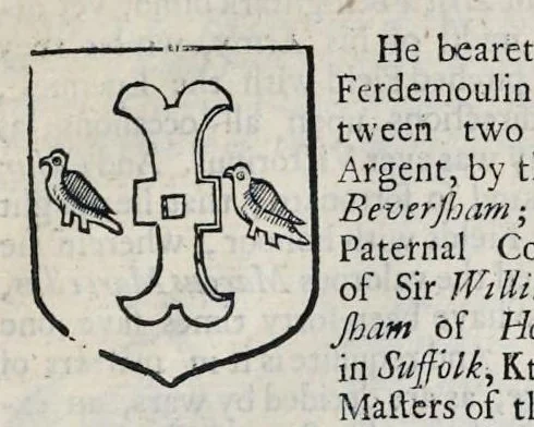 An illustration from A display of heraldry : manifesting a more easie access to the knowledge thereof than hath been hitherto published by any, through the benefit of method, 1679, leaf 254