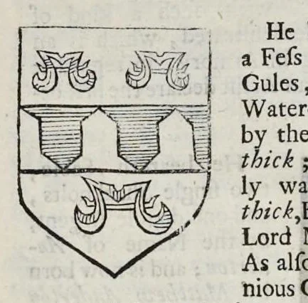 An illustration from A display of heraldry : manifesting a more easie access to the knowledge thereof than hath been hitherto published by any, through the benefit of method, 1679, leaf 277