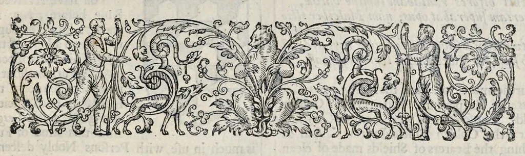 An illustration from A display of heraldry : manifesting a more easie access to the knowledge thereof than hath been hitherto published by any, through the benefit of method, 1679, leaf 52