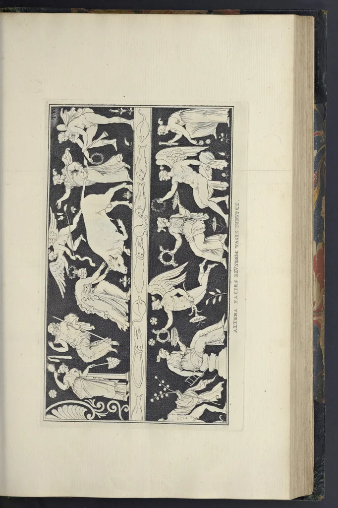 An illustration from Picturae Etruscorum in vasculis nunc primum in unum collectae explicationibus, et dissertationibus inlustratae, 1767, leaf 204