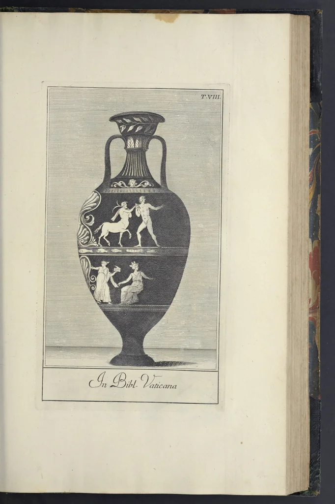 An illustration from Picturae Etruscorum in vasculis nunc primum in unum collectae explicationibus, et dissertationibus inlustratae, 1767, leaf 210