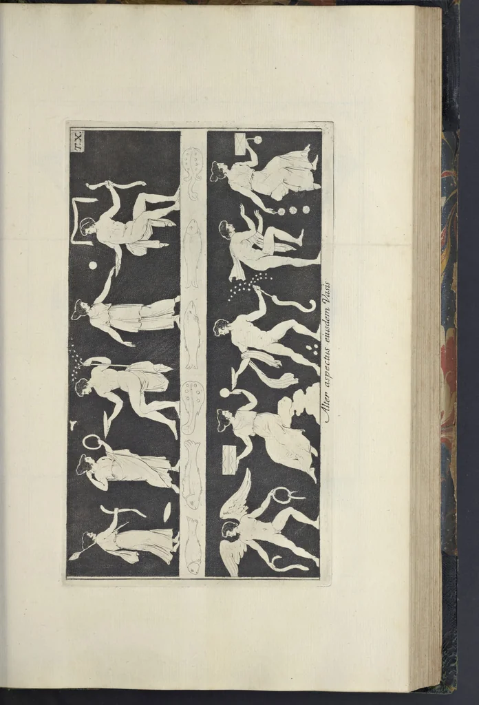 An illustration from Picturae Etruscorum in vasculis nunc primum in unum collectae explicationibus, et dissertationibus inlustratae, 1767, leaf 214