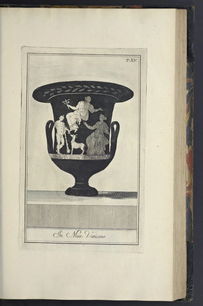 An illustration from Picturae Etruscorum in vasculis nunc primum in unum collectae explicationibus, et dissertationibus inlustratae, 1767, leaf 224