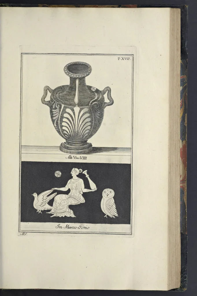 An illustration from Picturae Etruscorum in vasculis nunc primum in unum collectae explicationibus, et dissertationibus inlustratae, 1767, leaf 228