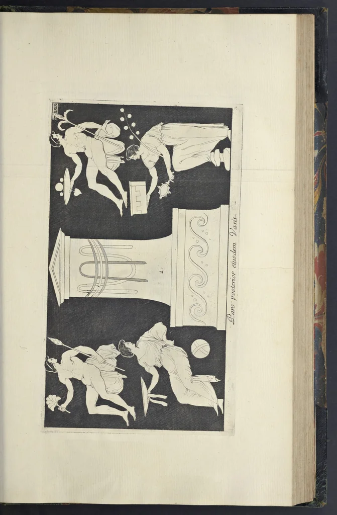 An illustration from Picturae Etruscorum in vasculis nunc primum in unum collectae explicationibus, et dissertationibus inlustratae, 1767, leaf 252