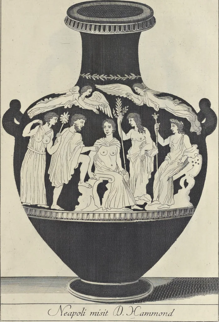 An illustration from Picturae Etruscorum in vasculis nunc primum in unum collectae explicationibus, et dissertationibus inlustratae, 1767, leaf 262