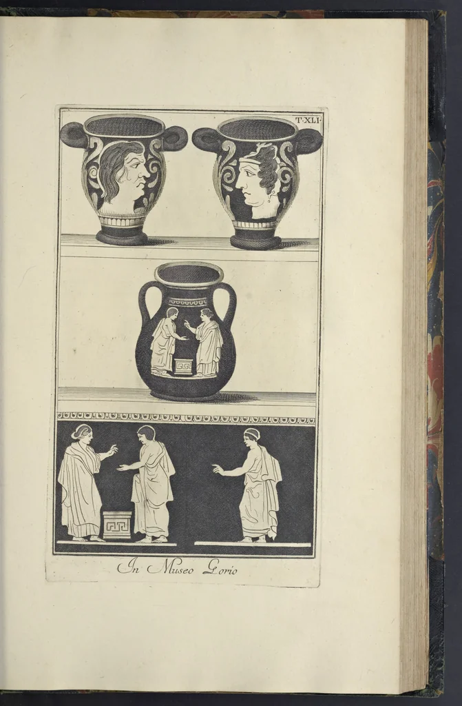 An illustration from Picturae Etruscorum in vasculis nunc primum in unum collectae explicationibus, et dissertationibus inlustratae, 1767, leaf 276