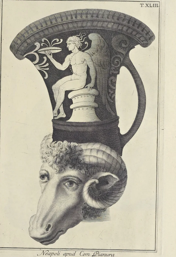 An illustration from Picturae Etruscorum in vasculis nunc primum in unum collectae explicationibus, et dissertationibus inlustratae, 1767, leaf 280